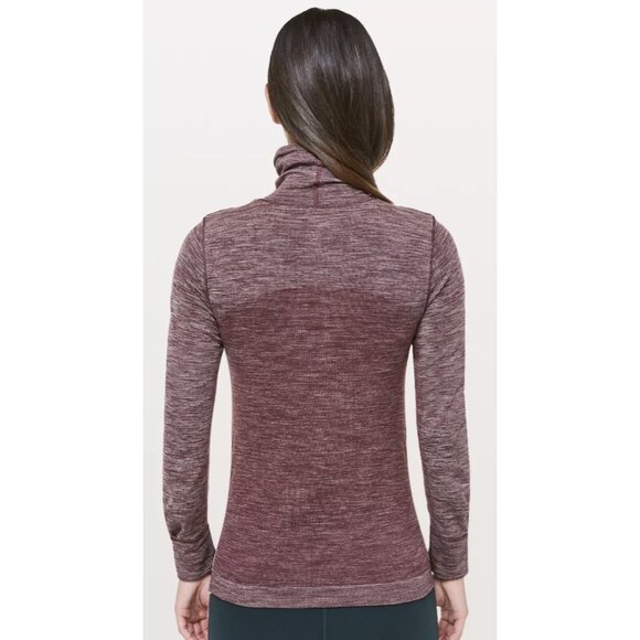 LULULEMON Woolly Wonder Turtleneck Top in Dark Adobe / White Wool - Size US 6 - Picture 2 of 14